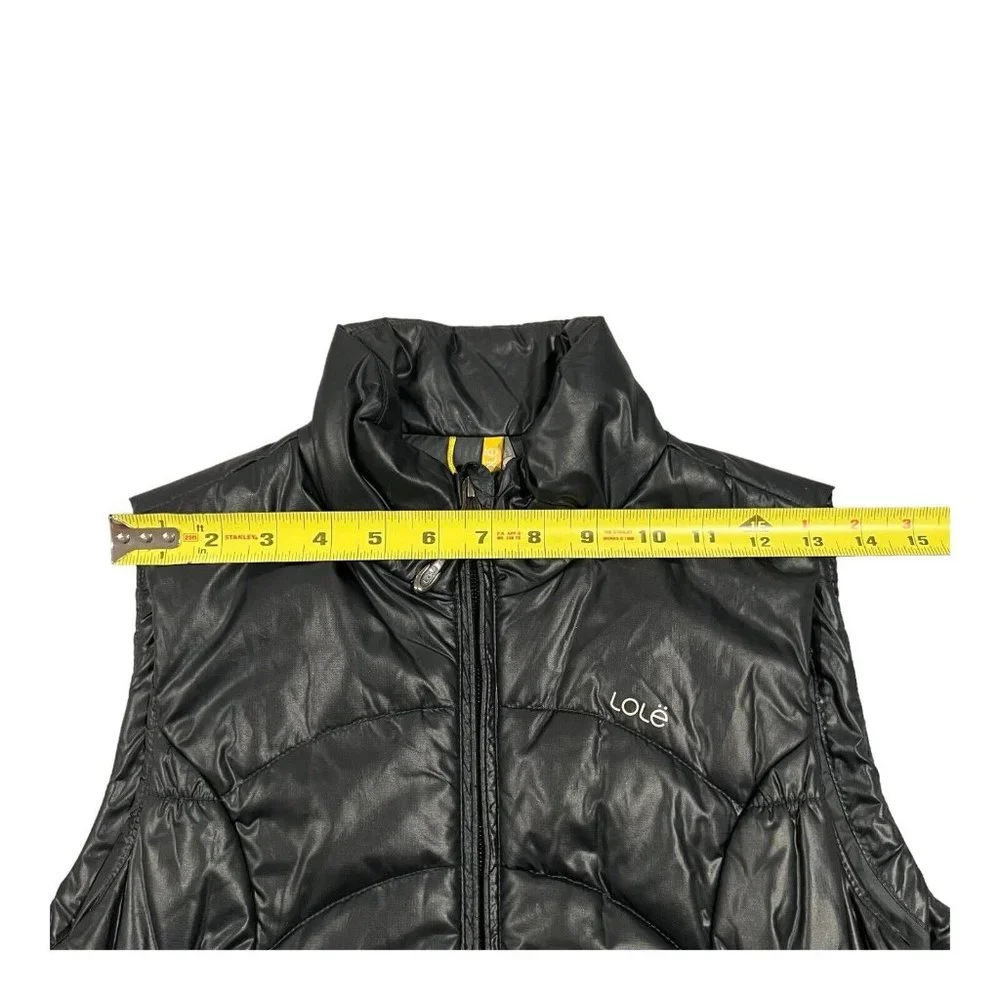 Lole Womens Black Puffer Vest‎ Size S (4-6)Water Repellent Windproof Lightweight
